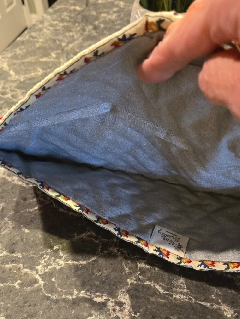 Red Paisley Fold-Over Travel Pouch with Tie Closure